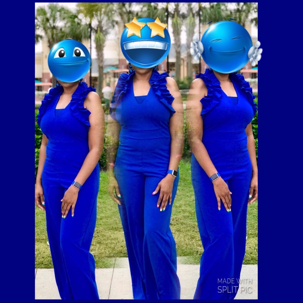 ROYAL BLUE JUMPSUIT